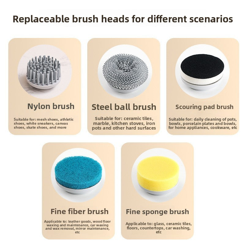 Electric Spin Cleaning Brush™ – Cordless Power Scrubber for Bathroom, Kitchen & Tile (Multi-Head + Rechargeable)