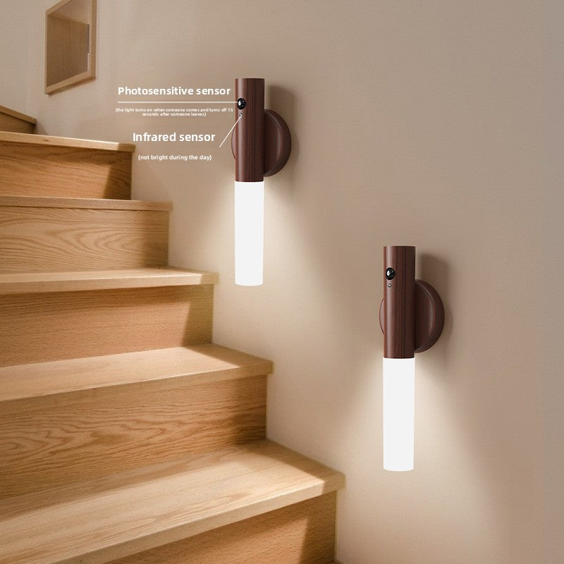 Smart Motion Sensor Night Light – Rechargeable Human Body Sensor LED Wall Lamp for Hallway, Bedroom, Stairs & Closet (Auto On/Off, Wireless)